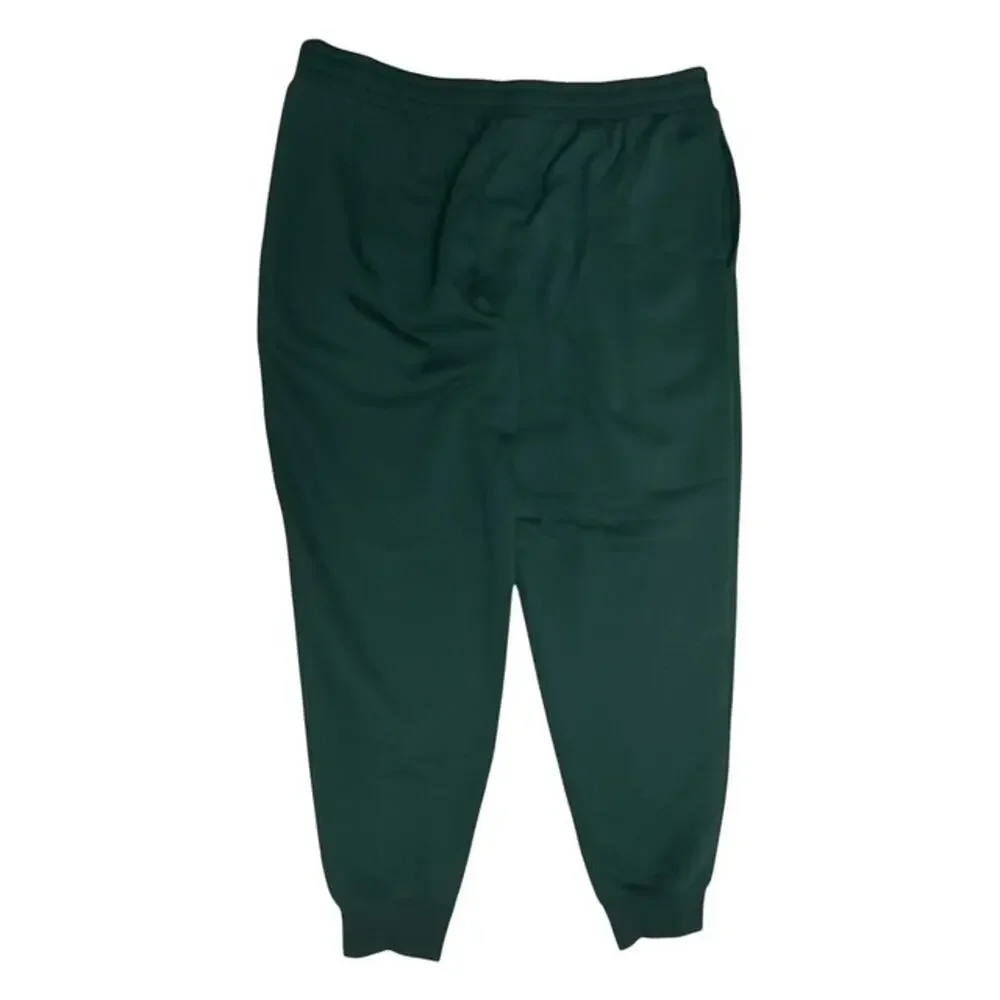 PUMA Mens XXL Sweatpants Green Terrain Logo Cuffed Fleece Active Jogger Pants